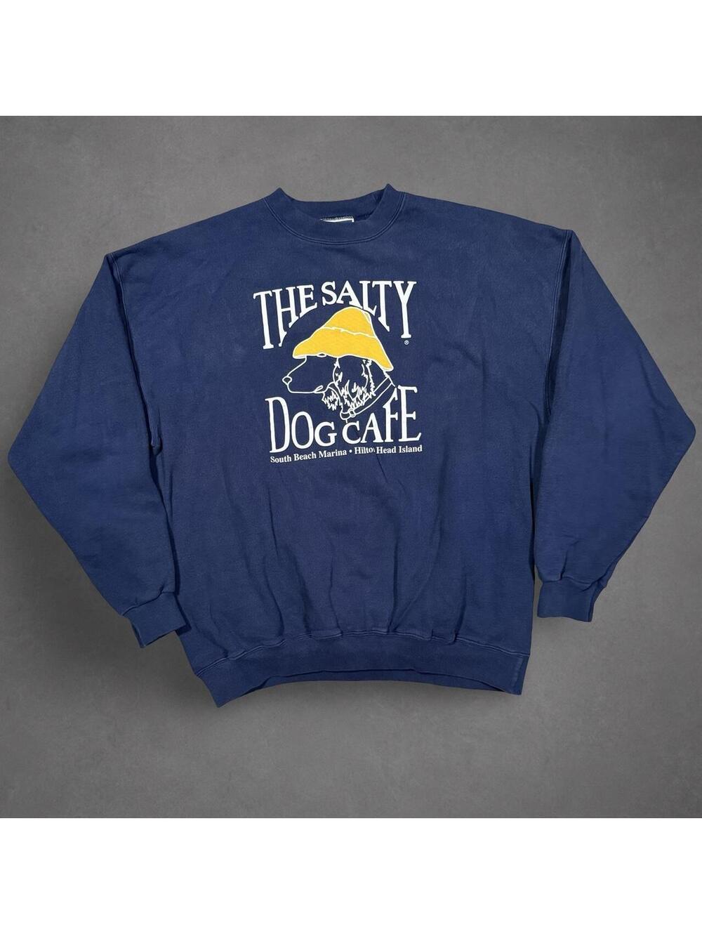 Vintage Salty Dog Cafe Hilton Head Hanes Crewneck Sweatshirt